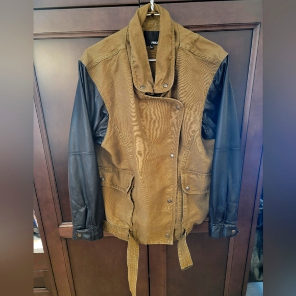 Brown and Black Women's Jacket